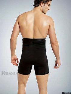 Russoo - High-Performance Mens Sports Compression Shapewear: Breathable, Comfortable, High-Waist Design for Body-Shaping, Belly Control, and Buttock-Lifting in Fitness Activities Shaping Solid Activewear For Gym, Shaping Solid Activewear For Workout, Compression Shapewear With Built-in Shorts For Sports, Workout Shapewear With Built-in Padding, Sleeveless Compression Shapewear For Workout, Black Stretch Shapewear For Gym, Black Sporty Shapewear For Workout, Shaping Black Activewear For Workout, Black Shaping Activewear For Yoga