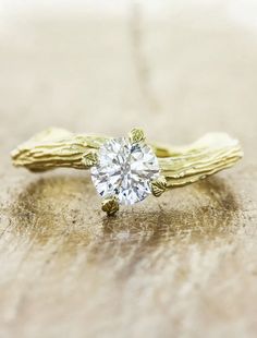 Shop the best bridal rings at Ken & Dana Design for unforgettable moments! Explore unique engagement rings and discover handcrafted beauty that adds a touch of elegance to your proposal. Find bridal rings and engagement ring inspiration for the perfect, memorable moment. Ken & Dana Design crafts beautiful proposal rings that reflect your love story. Elevate your elegant engagement ideas with our exquisite collection of handcrafted engagement rings. Choose the best to make it unforgettable! Round Diamond Engagement Rings Solitaire, Bark Texture, Nature Engagement Ring, Sequoia Tree, Nature Inspired Engagement Ring, Round Sapphire, Sequoia National Park, Yellow Gold Setting, Grey Diamond