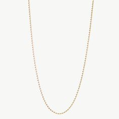 Highlights • Made With 14k Gold Filled Pieces • 1mm Width • Available In 14”, 16”, 18”, 20”, 22” Lengths About This Piece Our simple and minimal necklaces are made to suit anyone and will last a lifetime! Layer these chains with any necklace for a trendy, custom look. Minimal Necklace, Ball Chain, Gold Filled, Diamond Necklace, Gold Necklace, Highlights, Yellow Gold, Pouch, Necklaces