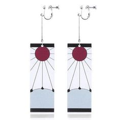 Acrylic Drop Long Earrings Earrings Anime, Weird Earrings, Anime Earrings, Cosplay Jewelry, Punk Earrings, Earrings Ideas, College Room, Anime Cosplay Costumes, Tanjiro Kamado