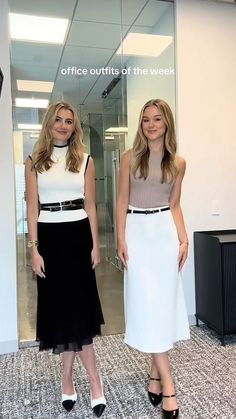 Skirt Formal Outfit Business, Summer Corporate Outfits 2024, Sleek Office Outfit, Office Siren Casual, Skirt Office Outfits Women, Oficial Outfit Women, Formal Skirt Outfit Classy, Feminine Office Outfits, Corporate Office Outfits