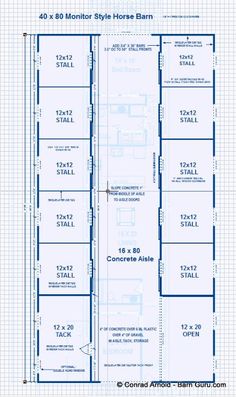 the floor plan for an apartment building with two floors and three stories, in blue