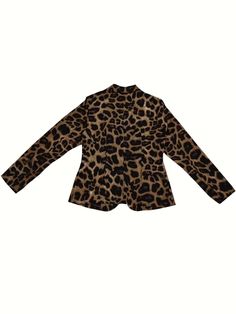 Elegant Leopard Print Open Front Lapel Long Sleeve Blazer Glam up any outfit with this Elegant Leopard Print Open Front Lapel Long Sleeve Blazer. The long sleeves and lapel neckline provide a sophisticated look, while the leopard print adds an edgy touch. The perfect addition to any wardrobe. Material: 100% Polyester Length: Regular Belt: No Sleeve Length: Long Sleeve Patterned: All Over Print Details: Button Waterproof: No Collar Style: Lapel Lining: Polyester Seasons: Spring/Fall Style: Elegant Care Instructions: Machine wash, do not dry clean Puffed Long Sleeves, Round Neck Casual Dress, Tulle Bridesmaid Dress, Fitted Cardigan, Open Front Blazer, The Leopard, Sling Dress, Printed Blazer, Maxi Dress Evening