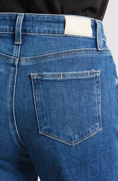 The faded wash and roughed-up edges of these wide-leg jeans offer an authentic rigid look, but the denim is surprisingly soft and stretchy with great recovery. 26" inseam; 22 1/2" leg opening; 12" front rise; 15" back rise (size 29) Zip fly with button closure Five-pocket style 93% cotton, 5% polyester, 2% spandex Machine wash, line dry Imported Everyday Dark Wash Flare Jeans With Frayed Hem, Dark Wash Cutoff Flare Jeans For Everyday, Everyday Cutoff Flare Jeans With Frayed Hem, Classic Denim Flare Jeans With Frayed Hem, Everyday Faded Flare Jeans With Frayed Hem, Classic Flare Jeans With Frayed Hem For Everyday, Faded Flare Jeans With Frayed Hem For Everyday, Classic Cropped Flare Jeans With Frayed Hem, Classic Flare Jeans In Denim Blue With Frayed Hem