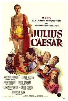 a movie poster for the film julia's caesar with actors in roman garb