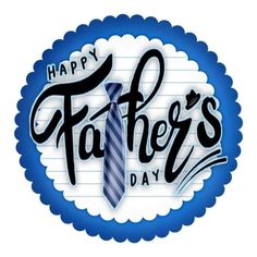 happy father's day sign with a tie on it