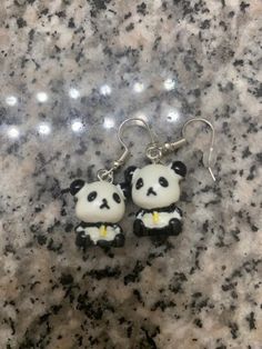 White and Black Panda Casual White Drop Earrings, Casual Black Dangle Earrings, Casual Black Dangle Jewelry, Y2k Phone, Sailor Moon Stars, Moon And Star Earrings, Teal Green, Phone Charm, Star Earrings