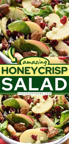 Amazing Honeycrisp Salad Honeycrisp Apple Salad, Honeycrisp Salad, Idea For Dinner, Apple Salad Recipe, Lettuce Salad Recipes, Apple Salad Recipes