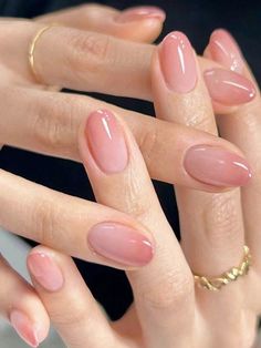 Korean Manicure Aesthetic, Nude Pink Ombre Nails, Bridal Nail, Unghie Sfumate, Milky Nails, Manicure Tips, Clean Nails