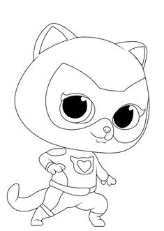 the littlest pet shop coloring page is shown in this image, it looks like she's running