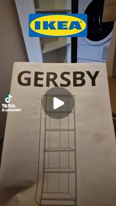 a sign that says gersby on it with an image of a door in the middle