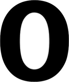 the letter o is shown in black and white