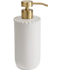 Southern Living Micro Bead Lotion/Soap Dispenser | Dillard's Powder Room Accessories, Gold Soap Dispenser, Peacock Bathroom, Future Bedroom Ideas, Lotion And Soap Dispensers, Bathroom Needs, Future Bedroom, Gold Bathroom Accessories, Glass Soap Dispenser