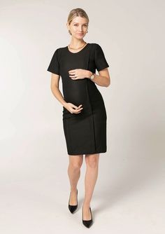 Real talk, black clothes are a pregnant woman's best friend. And we can't think of a better work day friend than The Melissa. Modern classic cut, sumptuously stretchy Italian suiting fabric, hourglass princess seams, hidden nursing access- need we say more? This dress manages to be so gorgeous and comfortable, we won't blame you if you want to sleep in it. Size Length Bust XS (Marion 0) 37.5" 33" but stretchy S, SAMPLE SIZE (Marion 1) 38" 35" M (Marion 2) 38.5" 37" L/XL (Marion 3) 39" 39" Elegant Nursing-friendly Maternity Dress, Fitted Bump Friendly Maternity Dresses, Fitted Bump-friendly Maternity Dress, Elegant Maternity Dress Nursing Friendly, Elegant Short Sleeve Maternity Dress Bump Friendly, Elegant Bump-friendly Maternity Dress, Elegant Fitted Bump-friendly Dresses, Elegant Stretch Maternity Dress, Maternity Fitted Nursing-friendly Dress