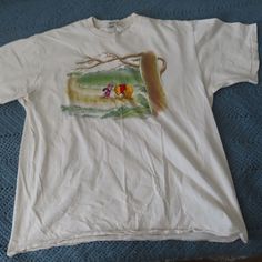 Great Shape Rare Vintage Disney Store Winnie The Pooh Tshirt 90s Made In Usa Xl Embroidered Pit To Pit 23 Shoulder To Shoulder 21 Top To Bottom 28 Sleeve 8.5 Disney Tee, Disney Shirts, Vintage Disney, Disney Store, Winnie The Pooh, Dream Closet, Made In Usa, Tee Shirts, Mens Shirts