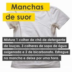 a white shirt with the words manchas de suor on it