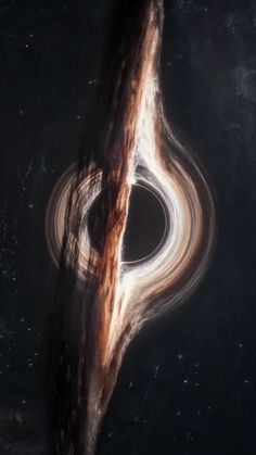 an artist's impression of a black hole in space