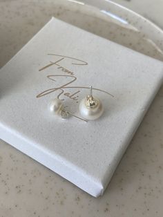 Beautiful earrings Very elegant Bead size 1 cm & 0.6 cm 🤍 925 Sterling Silver 🤍 Nickel-free and suitable for allergy sufferers Elegant White Christmas Earrings, Elegant Round Christmas Earrings, Elegant Christmas Anniversary Earrings, White Sterling Silver Earrings For Mother's Day, Elegant White Gold Jewelry For Christmas, White Pierced Earrings For Gift, White Pierced Earrings As A Gift, Tiny Elegant Pearl Earrings For Gifts, Classic Sterling Silver Earrings For Mother's Day