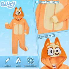 an animal onesuit is shown with instructions to make it look like a cartoon character