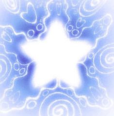 an abstract blue and white star with swirls