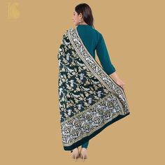 Birds of Paradise : Bottle Green Pure Georgette Handloom Banarasi  Bandhani Dupatta - Khinkhwab Elegant Jamawar Salwar Kameez For Traditional Ceremonies, Elegant Salwar Kameez With Cutdana In Jamawar, Elegant Jamawar Anarkali Set For Traditional Ceremonies, Eid Kundan Dupatta With Motifs, Elegant Salwar Kameez With Cutdana And Jamawar Fabric, Elegant Salwar Kameez With Traditional Patterns And Drape, Elegant Salwar Kameez With Traditional Patterns For Festive Season, Kundan Dupatta For Ceremonial Occasions, Elegant Salwar Kameez With Traditional Patterns For Festive Occasions