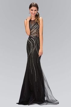 Elizabeth K - GL2150 Embellished Jewel Neck Trumpet Gown – Couture Candy E Girl Clothes, Velvet Party Dress, Plus Size Cocktail Dresses, Long Dress Design, Prom Long, Trumpet Gown, Affordable Prom Dresses, Black Bridesmaid Dresses, Formal Dresses Short