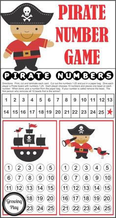 a pirate number game for kids to play