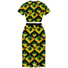 Elevate your wardrobe with our exclusive Jamaican Flag and Color themed two-piece set, combining comfort and style effortlessly. This fashion-forward ensemble features a cropped short sleeve sweatshirt paired with a matching long pocket skirt, creating a look that transitions seamlessly from casual outings to weekend brunches. Crafted from a premium blend of 20% cotton, 75% polyester, and 5% spandex, this set offers both durability and comfort. The smooth cotton handfeel surface and soft brushed Casual Summer Skirt Set, Fitted Cropped Matching Set, Trendy Fitted Crop Top Matching Set, Casual Cropped Two-piece Top, Casual Two-piece Cropped Top, Casual Fitted Crop Top Sets, Casual Yellow Two-piece Set, Fitted Two-piece Crop Top Set, Cropped Cotton Matching Set