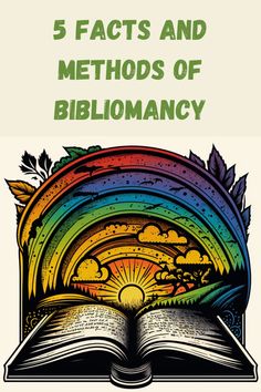 an open book with the title 5 acts and method of bibliomancy