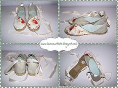 Como reciclar unas Alpargatas de Esparto Altered Couture, Boho Diy, Diy Shoes, House Shoes, Diy Accessories, Beautiful Shoes, Cute Shoes, Wedding Sneaker, Wedding Shoe