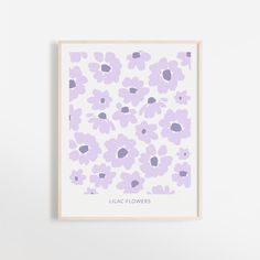 lilac flowers on a white background with the words lilac flowers written in purple