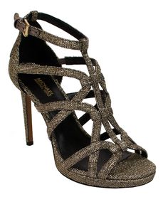 New in box. Color: Black/gold  Style Sandra Tried on . Textile  upper. 4.5 " heel platform 0.5" SHIPPING I combine shipping for multiple items.  Just put your items in card and shipping cost will be calculated.  Domestic (within the USA): You will pay full shipping on the first item or whichever item in your order has the highest shipping rate. For each additional item you will save 50% off of the advertised shipping price. Shipments are processed once payment clears and shipped within 1-2 busin Gold Sparkly Heels, Work Heels, White Wedge Sandals, Gold Platforms, Studded Handbag, Michael Kors Boots, Michael Kors Heels, Brown Leather Loafers, Evening Sandals