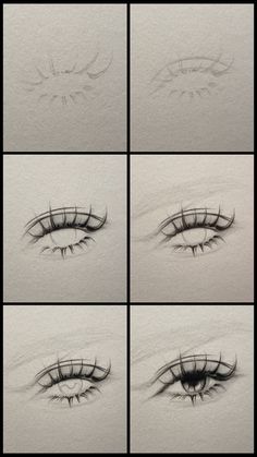 the steps in how to draw an eye