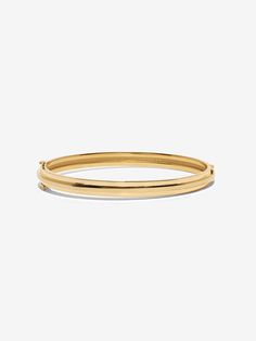 18k Yellow Gold BANGLE SIZINGXS = 52x40mm, 5.7” Inner CircumferenceS = 54x42mm, 6” Inner Circumference - Recommended for a 5.75” wristM = 58x44mm, 6.3” Inner Circumference L = 62x47mm, 6.7” Inner Circumference Made and hand-finished in LA, each piece sold helps ocean-related causes. Azlee Jewelry, Modern Deco, Coin Shop, Rose Gold Bangle, Yellow Gold Bangle, Gold Bangle, Wedding Deco, Chain Ring, Gold Bangles