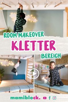 the room makeover kitter is being used to create a bunk bed for kids