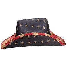 Calling all cowboys & cowgirls! Our fabric vintage patriotic USA American flag cowboy / cowgirl hat is the perfect all-American accessory to wear to a western or patriotic theme party. Keep cool at patriotic theme events, Fourth of July BBQs and parades. Perfect for vending, too One size fits most. Americana Rodeo Hat With Curved Brim, Americana Curved Brim Hat For Rodeo, Americana Style Curved Brim Hat For Rodeo, Western Costume Hats For Western-themed Events, Western Costume Hats For Themed Events, Western-styled Costume Hats For Western-themed Events, Western-themed Costume Hats And Headpieces, Patriotic Adjustable Hats For Country Events, Patriotic Adjustable Hat For Independence Day