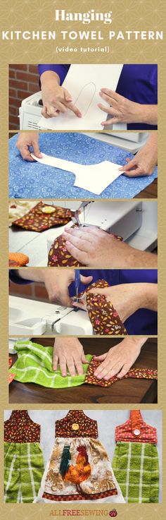 the instructions for how to sew an apron on a sewing machine and then cut it out