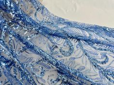 Welcome to my shop ！ Width : 150cm.  Length: Sell by yard Colour:Off White，Black，Gold，Green，Red，Blue，Light Gold，Peach Material:Polyester Price is set for 1 yard You will receive the fabric in one continuous piece if you purchase more than 1 yard. High quality lace fabric perfect for wedding dress, bridal veils, jewelry design, fashion costume, baby dress, curtains, home decor,or any other crafts you like. Please don't hesitate to contact us if you have any questions! Elegant Blue Lace Tulle Fabric, Elegant Embroidered Blue Sequin Fabric, Blue Lace Fabric With Sequin Embroidery, Dress Curtains, Luxury Blue Embellished Sequin Fabric, Blue Beaded Lace Sequin Fabric, Beaded Lace Fabric, Beaded Tulle, Couture Bridal