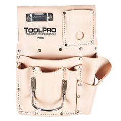 the tool bag has two compartments for tools to be used in construction projects, and is made out of leather