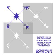 an image of stars and lines with the words overlay stencils on it