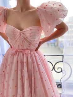 Pink Tulle Prom Dress, Scoop Neck Prom Dress, Teuta Matoshi, Cottagecore Fashion, Pink Tulle, Tulle Prom Dress