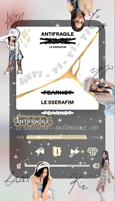 Antifragile Le Sserafim Song Illustration, Pop Song Lyrics, Song Lyric Posters, Pop Playlist, Music Recommendations, Pop Lyrics, I Tunes