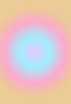 an image of a blue and pink circle in the middle of a light yellow background