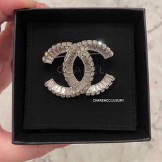 Nwt! Rare! Hard To Come By! Super Beautiful 2021 Chanel Cc Logo Signature Silver W/ Crystal Brooch. This Is The Statement Piece That Will Make You Stand Out On Any Outfit Brand New Boutique Fresh Condition Comes With Full Set W/Tag Listed Price Is Firm! No Offer Will Be Accepted. Poshmark Will Authenticate Chanel Pins, Perfume Chanel, Chanel Art, Lil Black Dress, Chanel Suit, Chanel Brooch, Quilted Purse, Chanel No 5, Chanel Inspired