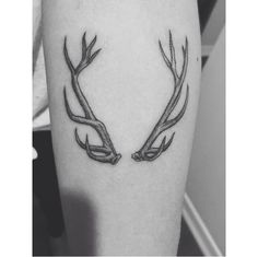 two deer antlers on the right thigh