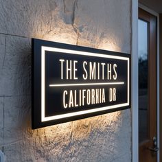 a black and white sign that says the smiths california dr