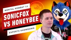 two men standing next to each other with the words sonicfox and honeybee