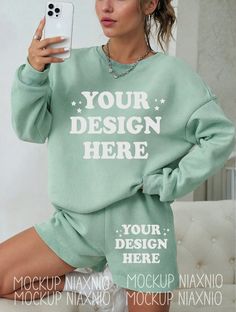 Casual Green Sweatshirt With Custom Print, Green Casual Sweatshirt With Branding, Casual Green Sweatshirt With Branding, Neutral Aesthetic, Aesthetic Shirt, Aesthetic Shirts, T Shirt Mockup, Simple Tees, Tshirt Mockup