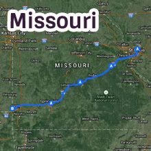 a map with the word missouri on it