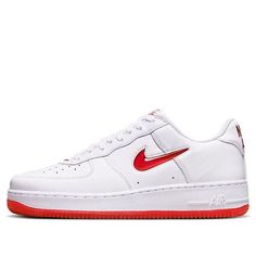 Nike Air Force 1 Low 'Color of the Month White Red' FN5924-101 Casual Red Nike Air Force 1 For Sports, Nike Air Force 1 In University Red For Streetwear, Nike Air Force 1 Red Sports, Red Nike Air Force 1 With Air Max Cushioning, Nike Air Force 1 Red Sports Shoes, Nike Air Force 1 Low, Air Force 1 Low, Nike Air Force 1, Air Force 1